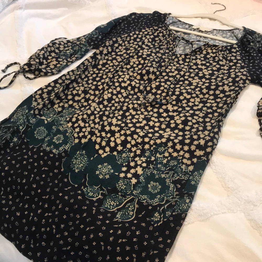 Blue floral dress